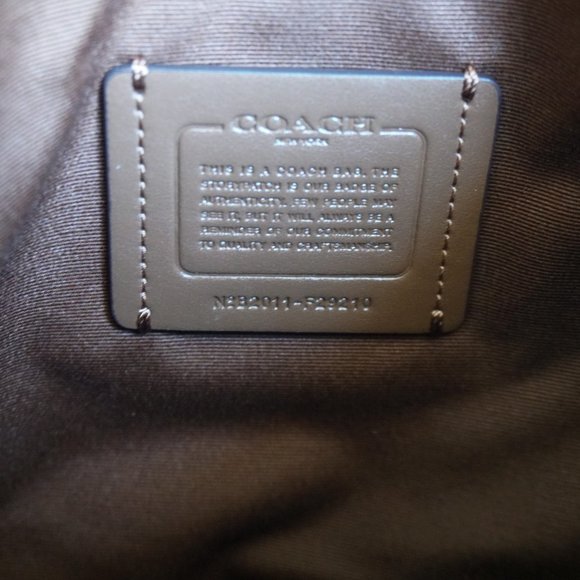 Coach Medium File Xbody Bag Khaki Signature Brown - Picture 6 of 12